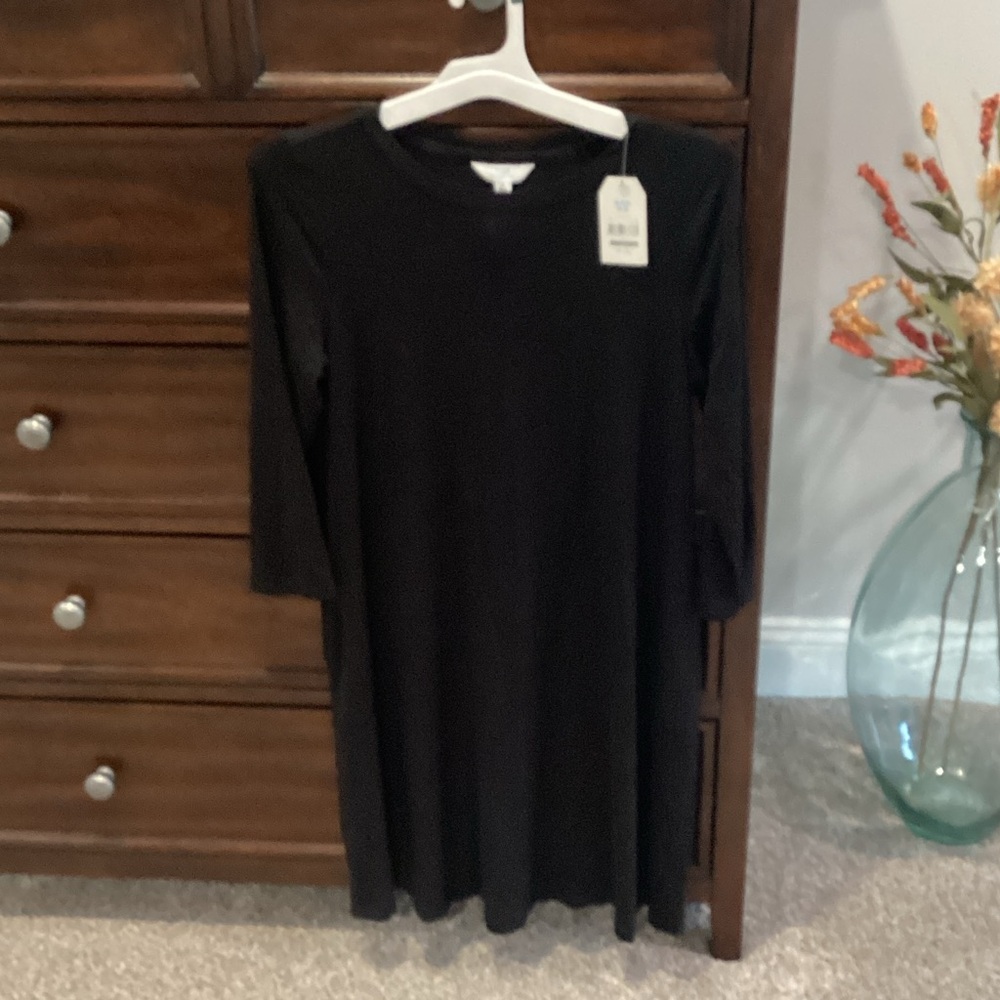 BLACK 3/4 length sleeve dress